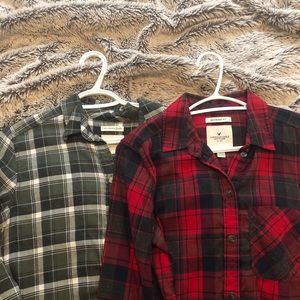 BUNDLE OF AE PLAID SHIRTS